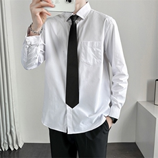 春季长袖衬衫男日系潮牌炸街宽松情侣装制服CS2203-P30配送领带，男装衬衫，星座308B-2