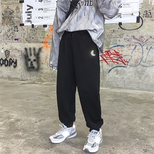 K12055-P40 秋季束脚直筒运动裤男大码宽松休闲卫裤哈伦裤图片