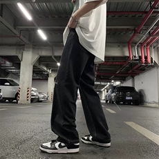 港风潮男秋季新款2024破洞牛仔裤嘻哈ins潮高街帅长裤RK2034-P39，男装牛仔裤，星座412-3