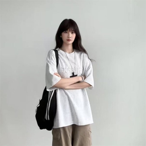 夏季美式高街cleanfit凹凸字母钢印短袖货号T25182P35