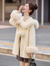 2025年冬季新款时尚潮流高端大气双面呢羊毛大衣，女装双面呢大衣，贵人树