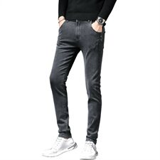 牛仔裤男潮牌秋季2021新款韩版潮修身百搭休闲小脚长裤子835，男装牛仔裤，电商A318
