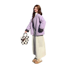 新款紫色棉衣2C007-178-P185-K278，女装棉衣/棉服，2C007