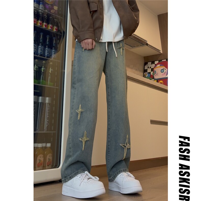 抖音得物品质百搭牛仔裤212-2-DY164-特P65,男装牛仔裤,星座808A-1