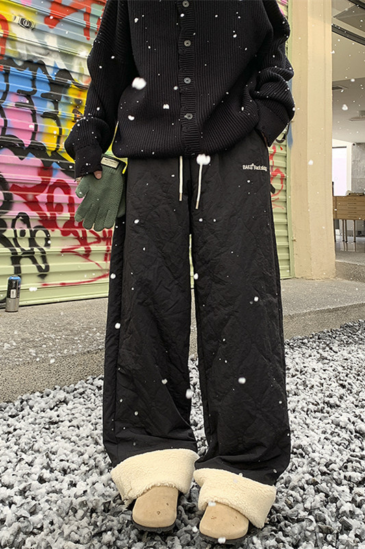 新款加绒加厚夹棉羊羔毛棉裤XZ604-K119-特P50控88,男装休闲裤,星座604