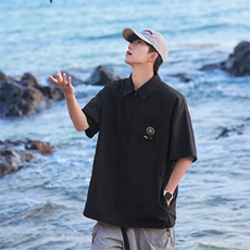 特P38无差价新款夏季时尚百搭衬衫-HC2229日系相机风现货，男装衬衫，电商A003