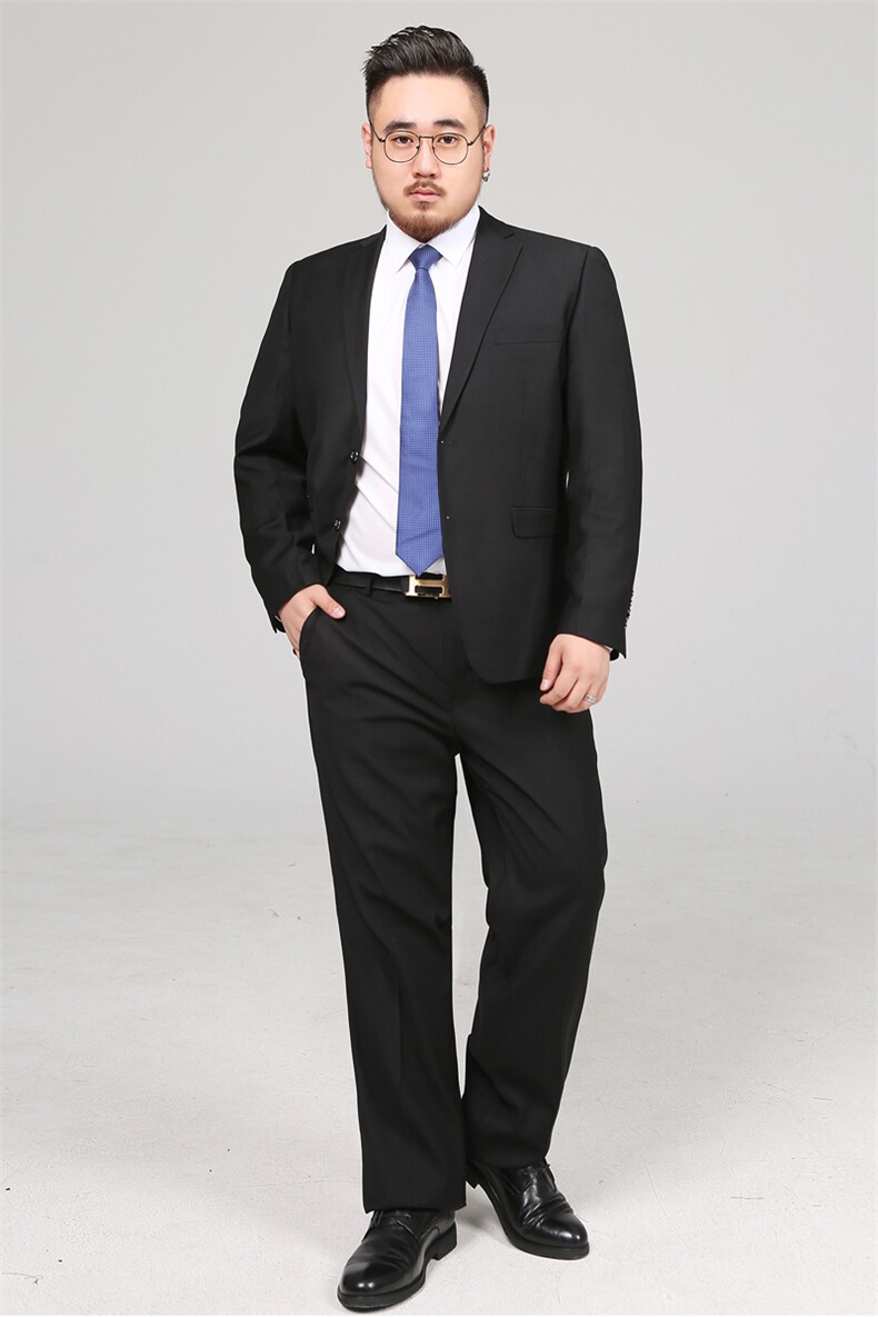 S-9XL男士西服套装职业商务正装婚礼西装两件套加肥大码187,男装西服,星座802