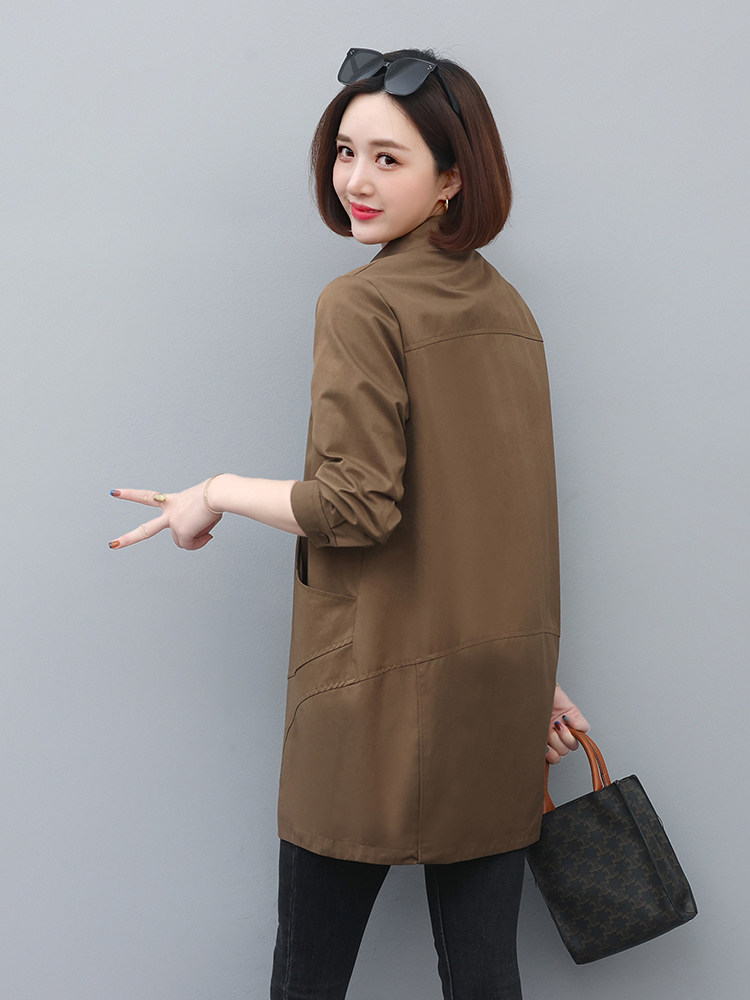 高级感风衣女中长款2022年新款春秋薄款风衣小个子妈妈春秋漂亮,女装风衣,玛其路