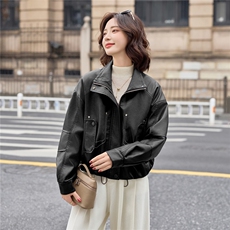 2025年冬季新款现货加绒保暖皮衣外套，女装皮衣，臻衣坊