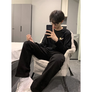 现货已做版权 秋冬打底潮仙鹤宽松纯棉长袖男 WY20-P30 控48图片