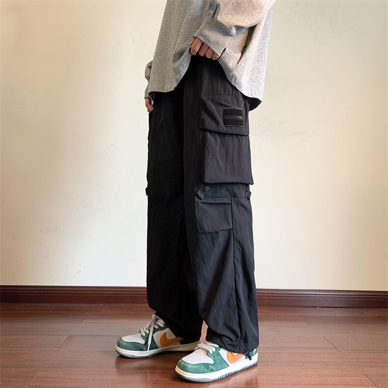 港风工装休闲裤男宽松直筒束脚伞兵裤KP803P55,男装休闲裤,星座1204-3