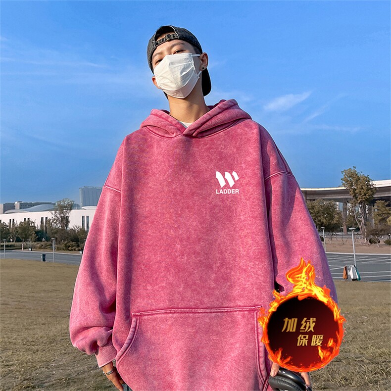 直播品质 500克重磅美式印花做旧加绒加厚水洗卫衣冬 SL1669特P65图片