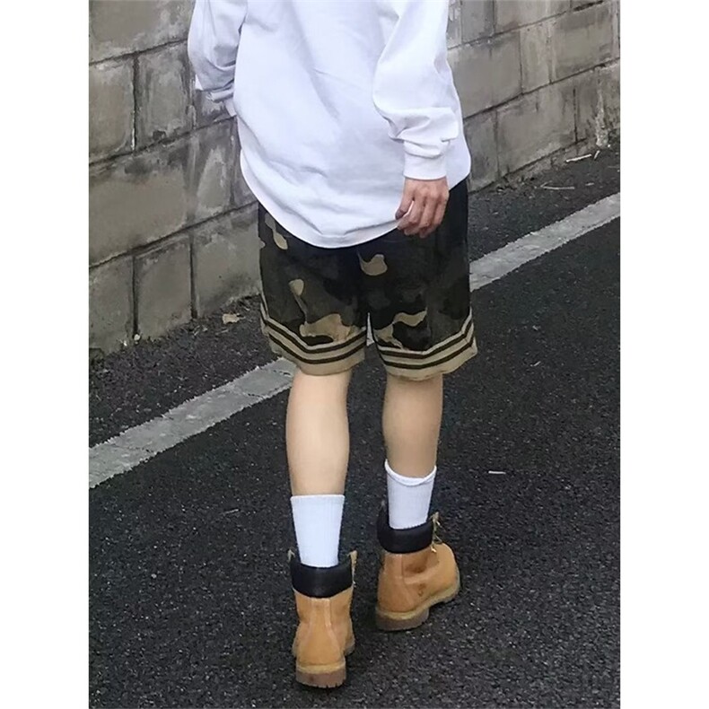 美式复古迷彩工装短裤男女2025夏季新款五分裤运动裤YDA15-P36,男装牛仔裤,星座208-5