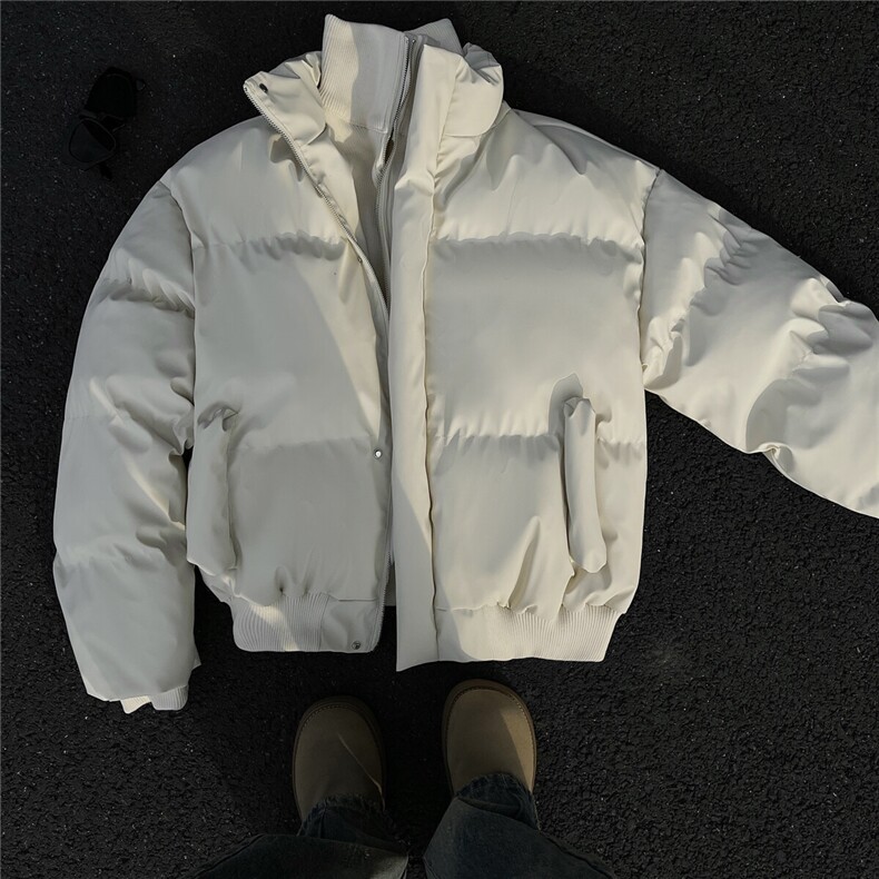 冬装新品港风PU软皮棉服刺绣logo棉衣休闲加厚外套男M6708-P128,男装棉衣,星座307A