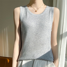 2025年夏季常规单件针织背心休闲时尚百搭，女装背心吊带，巧奈羊绒