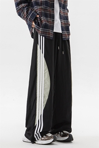 8XL-M 加绒加厚条纹工装裤束脚休闲阔腿美式运动裤男K9116P58控78图片