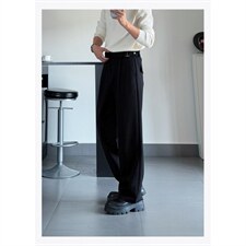 2026春季新款黑色直筒西裤垂感高级感痞帅裤子男款宽松直筒休闲裤，男装西裤，星座410-6（原星座1304-1）