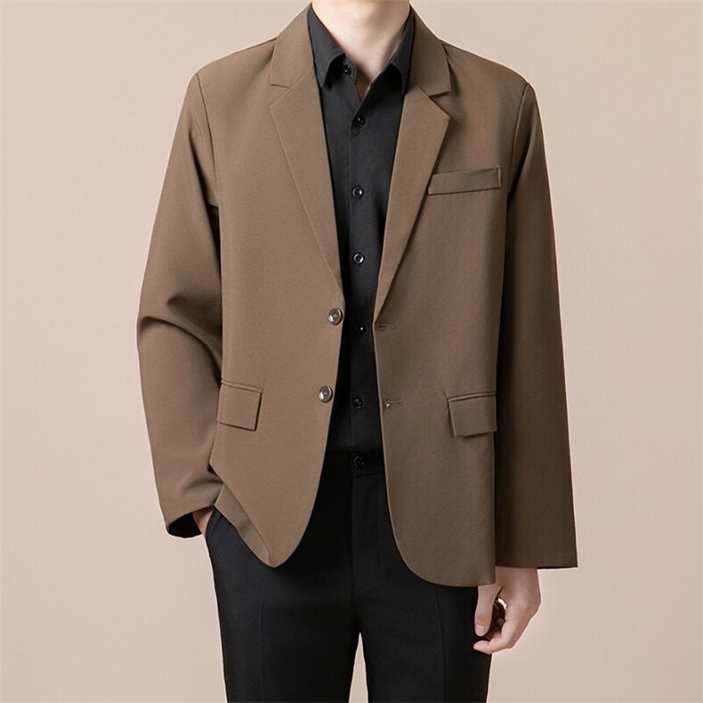 轻熟休闲风免烫西装男士春秋新款帅气商务小西服外套W10，男装西服，星座1116A-2（原606A-1）