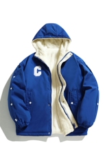 两面穿连帽加绒排扣棉衣男女双面棉服情侣棉袄外套3328-P80控118，男装棉衣，星座207