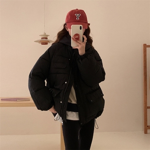 A268-P80 冬季宽松防风连帽上衣棉服港风外套图片