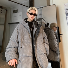 25年特殊面料羽绒棉服港风中性潮牌连帽棉衣外套A170-M861-TP100，男装棉衣，电商A170