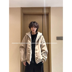 现货高品质美式高街冬季重磅座山雕大毛毛领pu皮棉衣男女加厚外套，男装皮衣，电商A486-1