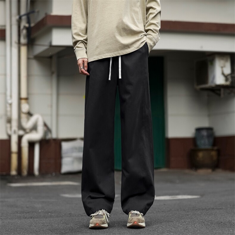 百搭简约设计纯棉日系休闲长裤舒适宽松K350特批3059.9,男装休闲裤,星座718-1
