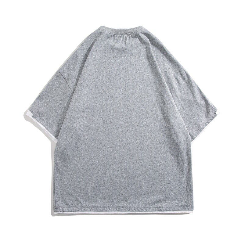 白底23夏季蝴蝶印花宽松时尚百搭潮流圆领短袖T恤T738P35控58,男装T恤,电商A247-1