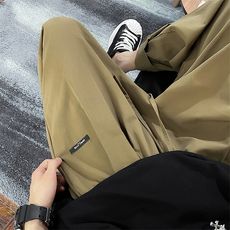 夏季高街ins垂坠感裤子美式街头滑板裤cityboy工装裤男K3341-P32,男装休闲裤,星座512-2