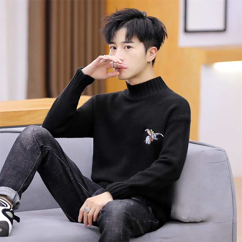 家乐6801男士半高领毛衣秋冬季新款韩版针织衫潮流修身线衣,男装针织衫/毛衣,电商D310（原电商305）