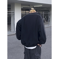 517A-8-W815-P78秋季新款现货圆领设计感拉链cleanfit卫衣，男装卫衣，星座517A-8（原B282）