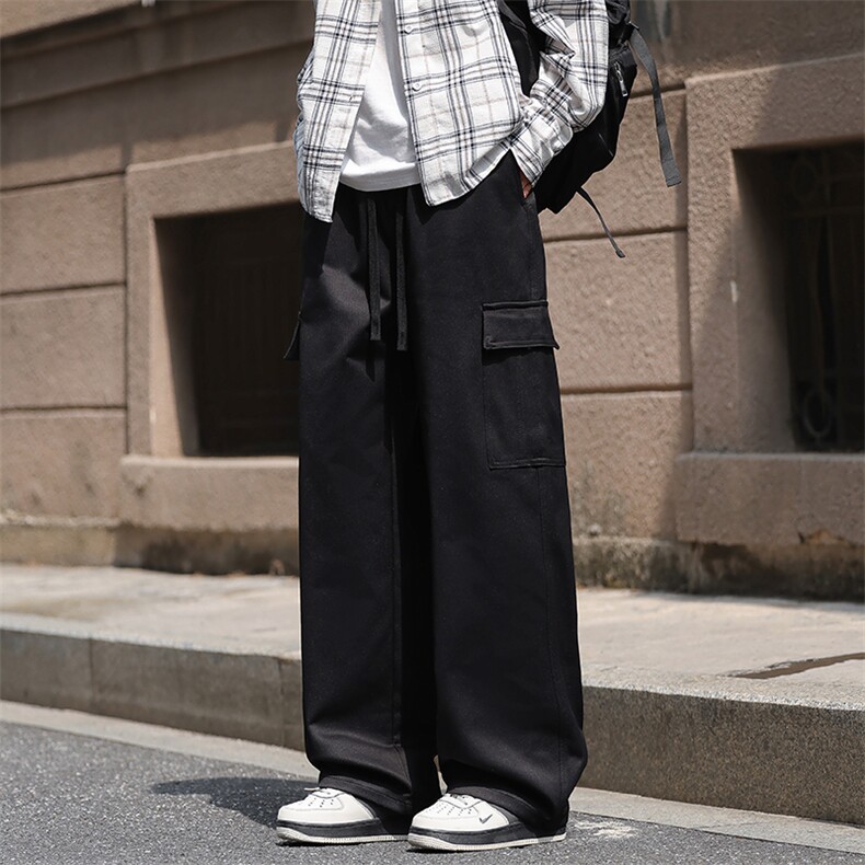 2025秋冬新款休闲男裤厚款直筒宽松松紧腰橡筋工装裤子3361-特P42，男装工装外套，星座1006-1