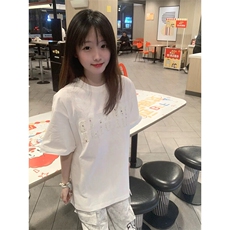 万针全刺绣工艺抖音得物高品质260克重磅纯棉双纱美式高街短袖T恤，男装T恤，电商A486
