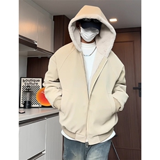 美式座山雕毛领皮衣棉服男女款冬季加绒加厚连帽外套保暖工装棉衣，男装棉衣，电商基地A050