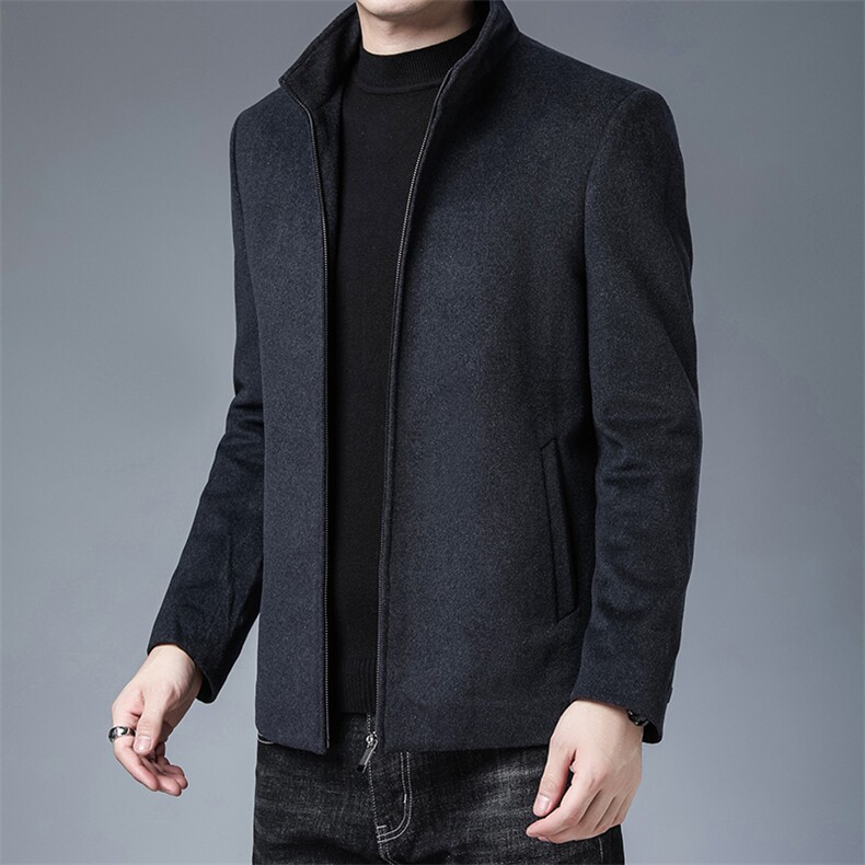 BEN8909钱塘2020-2中年男士冬季厚款简约立领时尚休闲夹克P190,男装夹克,钱塘207-2