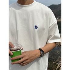 重磅简约百搭经典纯色短袖T恤男女ins情侣装半袖体恤衫DT04，男装T恤，星座710
