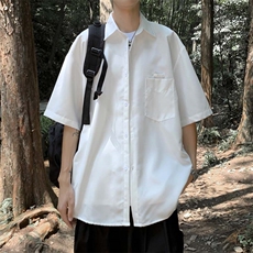衬衫男士短袖韩版潮流百搭夏季2024新款ins宽松外套CY742-P34，男装衬衫，星座412-3