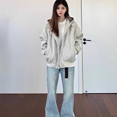 美式秋冬季2025假两件格子连帽棉服男女同款复古街头拉链上衣外套，男装棉衣，星座1210-1