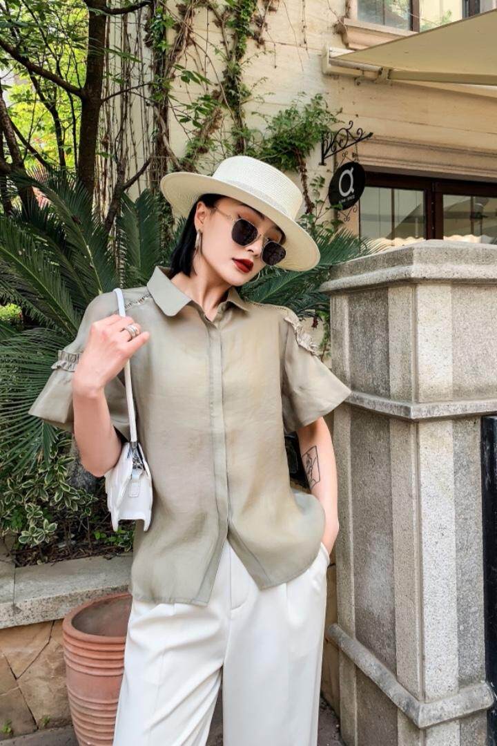 现货设计师时尚款工艺小衫，女装，储辰