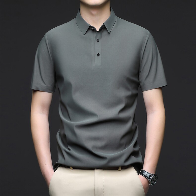 高档男士Polo衫时尚翻领短袖T恤商务休闲男款夏季纯色半袖体恤潮图片