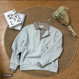 网图！2026春季新款百搭潮流美式长袖T恤男假两件卫衣C26008-TP48，男装T恤，电商C213(原B265)