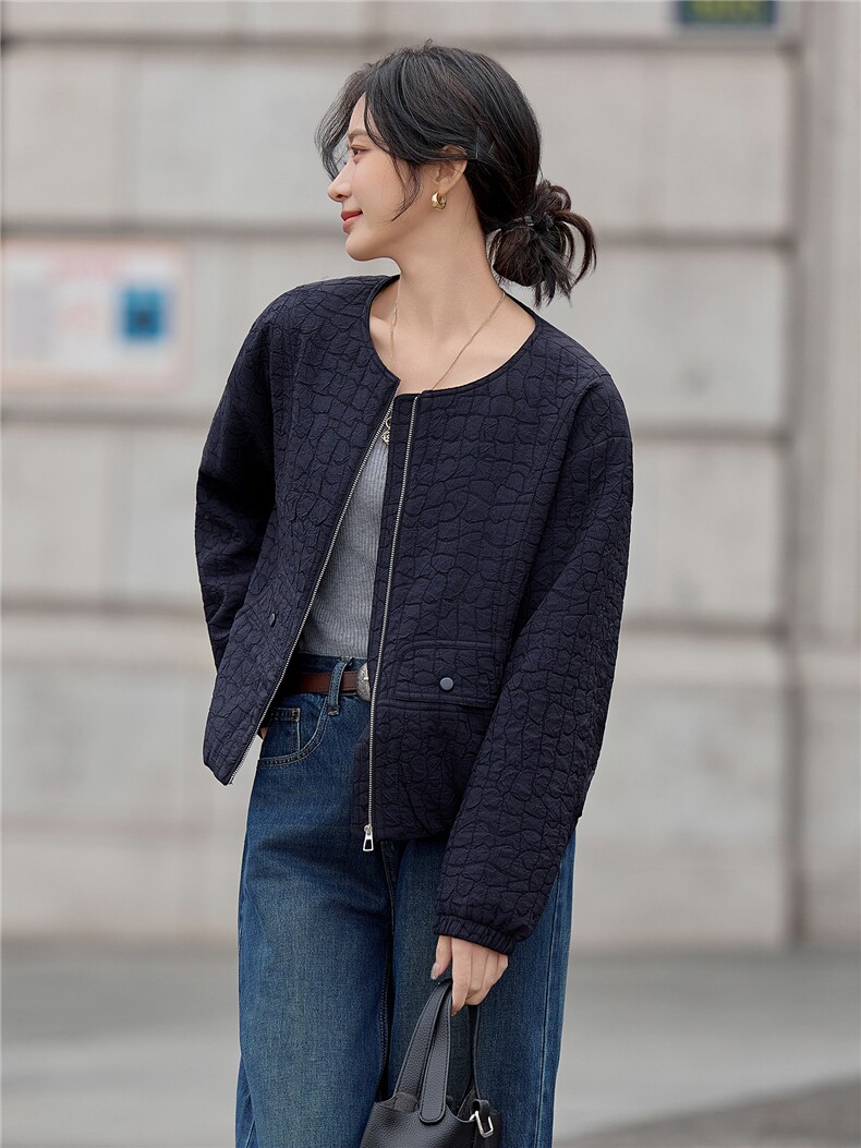 小个子宽松短款外套女2026秋新款长袖棒球服休闲百搭夹克服,女装短外套,梦懿尔