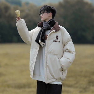 F65-P70 2024冬季潮牌保暖棉服棉衣美式复古立领面包服外套男图片