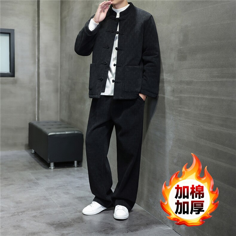 2025冬季风套装中式复古唐装棉衣欧棉绒保暖棉袄TZ2533-P205,男装棉衣,电商A008