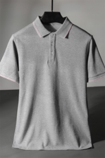 男士夏季新款休闲简约百搭舒适翻领T恤，男装T恤，德尔信羊绒