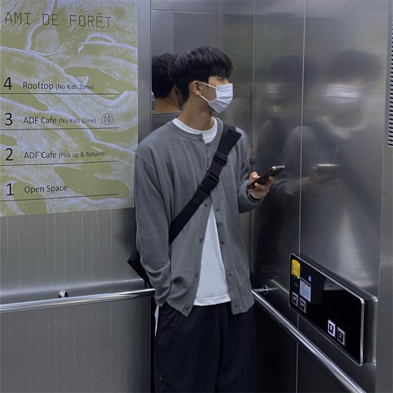 816B-KS01-P68 高级感简约开衫针织衫外套中性韩ins图片