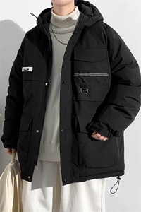 冬上新加棉宽松棉服潮青少年连帽棉衣外套男女 8323-P125控价168图片