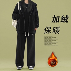加绒宽松直筒加厚休闲条绒运动套装SJT861-特批176加绒特批206，男装休闲套装，星座718