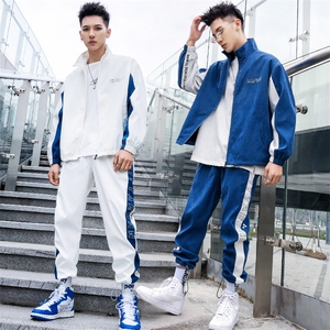 男士春装外套2021新款休闲运动套装潮流卫衣一套衣服DS367T图片