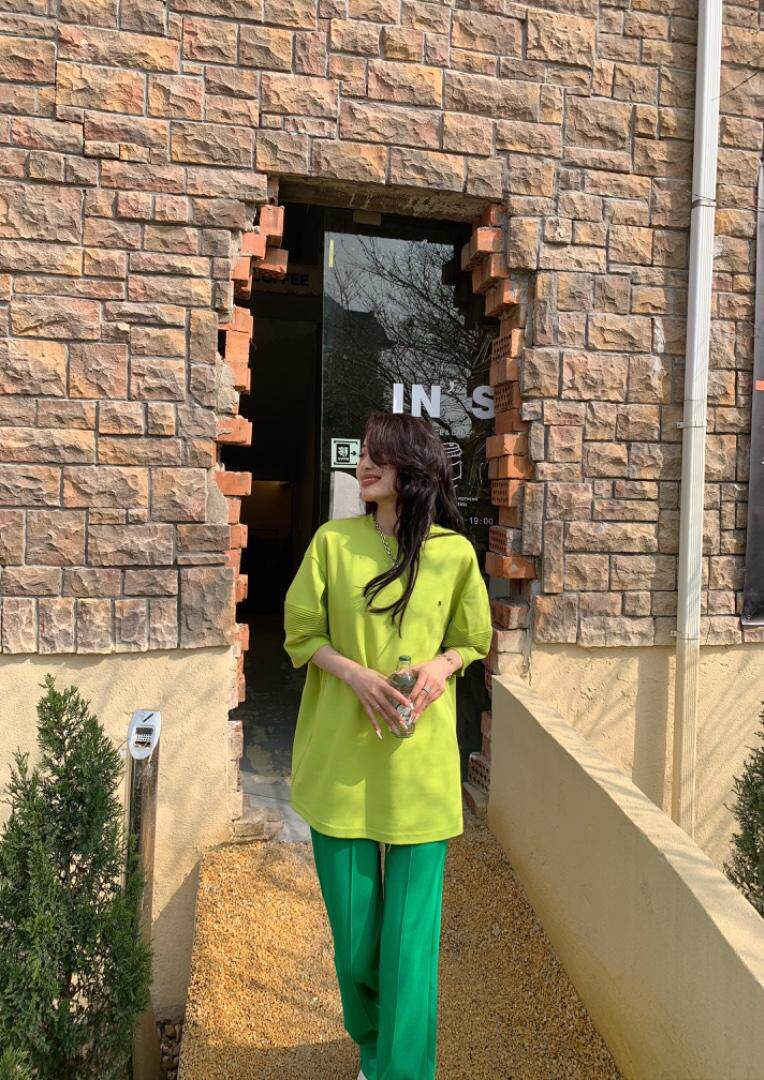 夏装新款、袖子打杆小设计大板T，其它，碧沁伊人